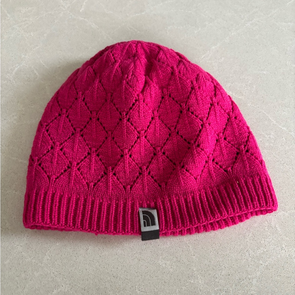 The North Face Kids Fuchsia Knit Beanie